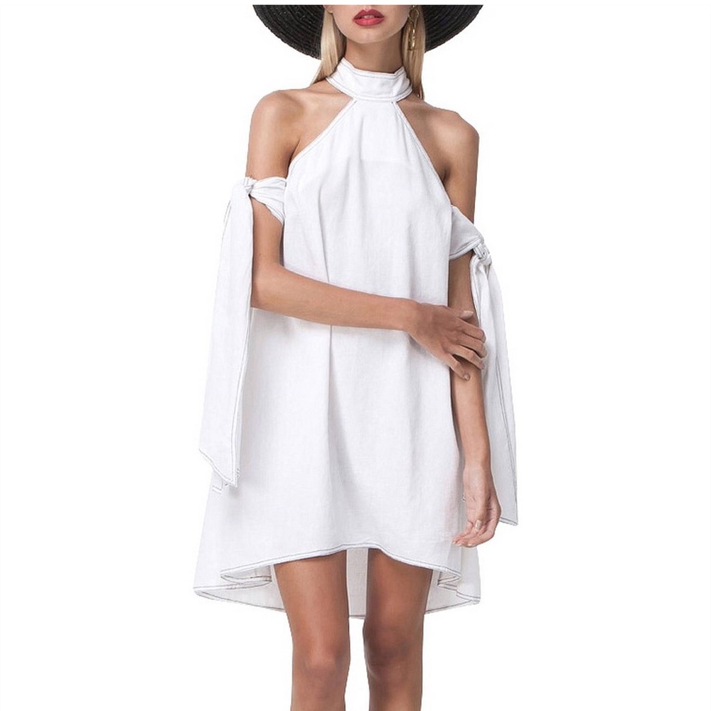 SHAKUHACHI LINEN DRESS